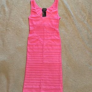Bebe size small pink bodycon dress